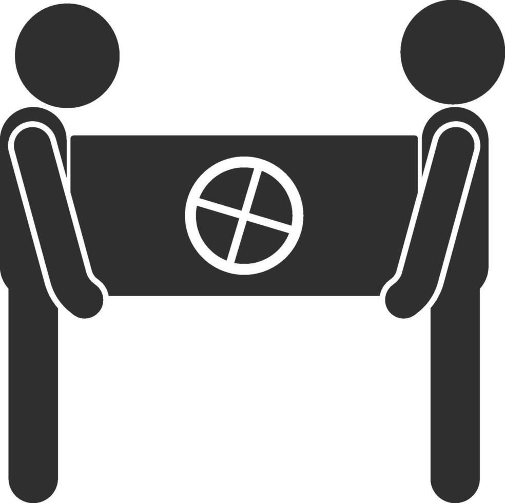 Help a friend, two people icon. Simple glyph of friendship set icons for UI and UX, website or mobile application on white background vector