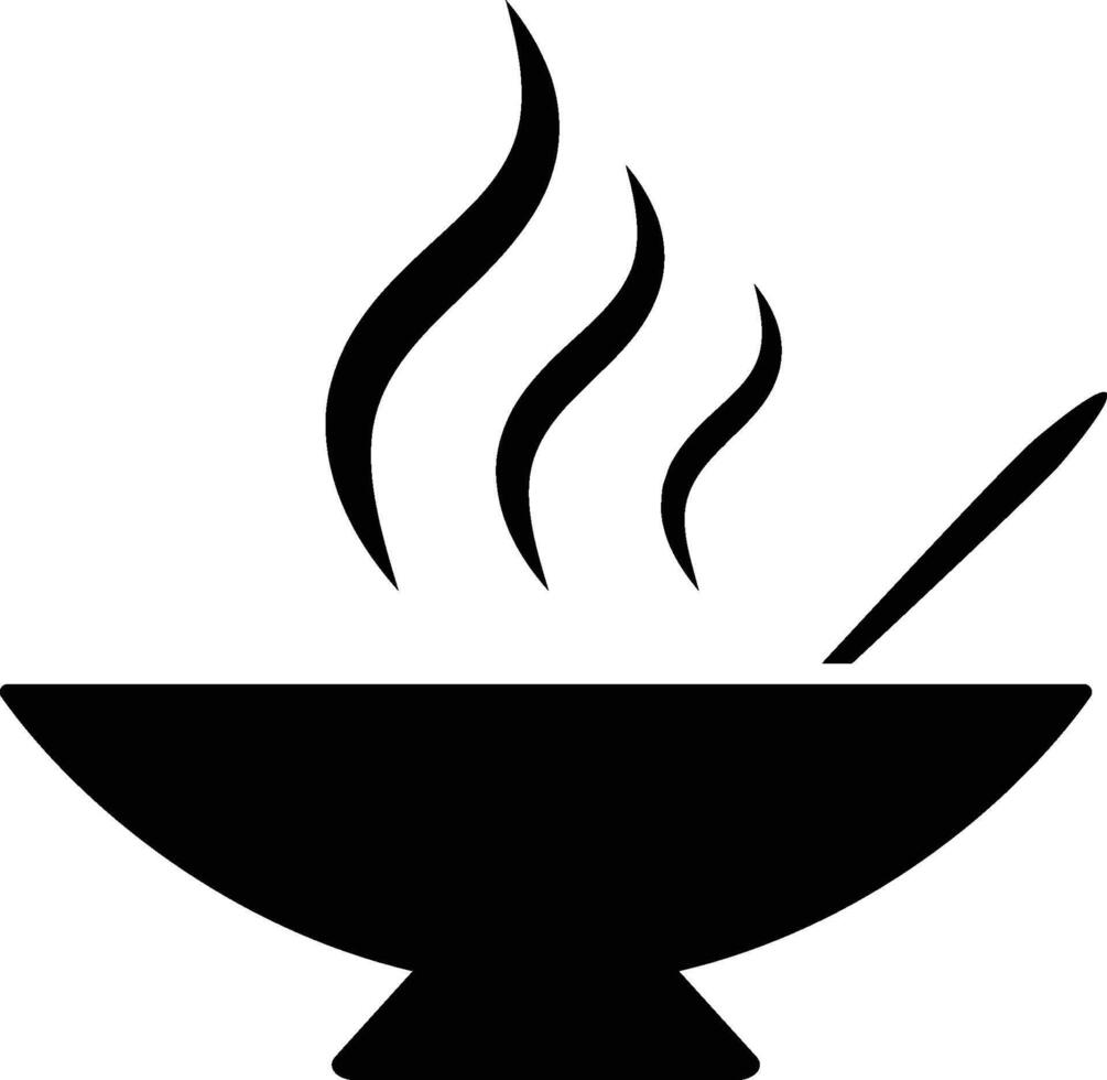 soup, hot, plate, spoon icon. Simple glyph element of Food icons set for UI and UX, website or mobile application on white background vector