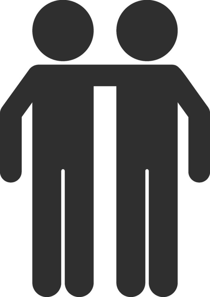 Friends icon. Simple glyph of friendship set icons for UI and UX, website or mobile application on white background vector