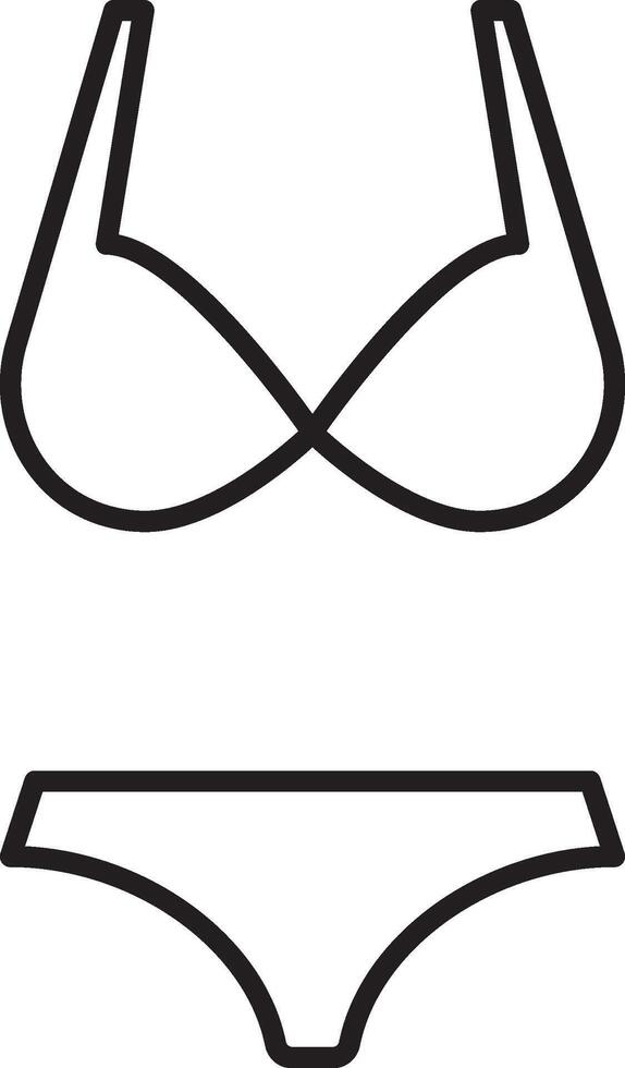 Mardi gras, bikini icon. Simple thin line, outline of Mardi Gras icons for UI and UX, website or mobile application on white background vector