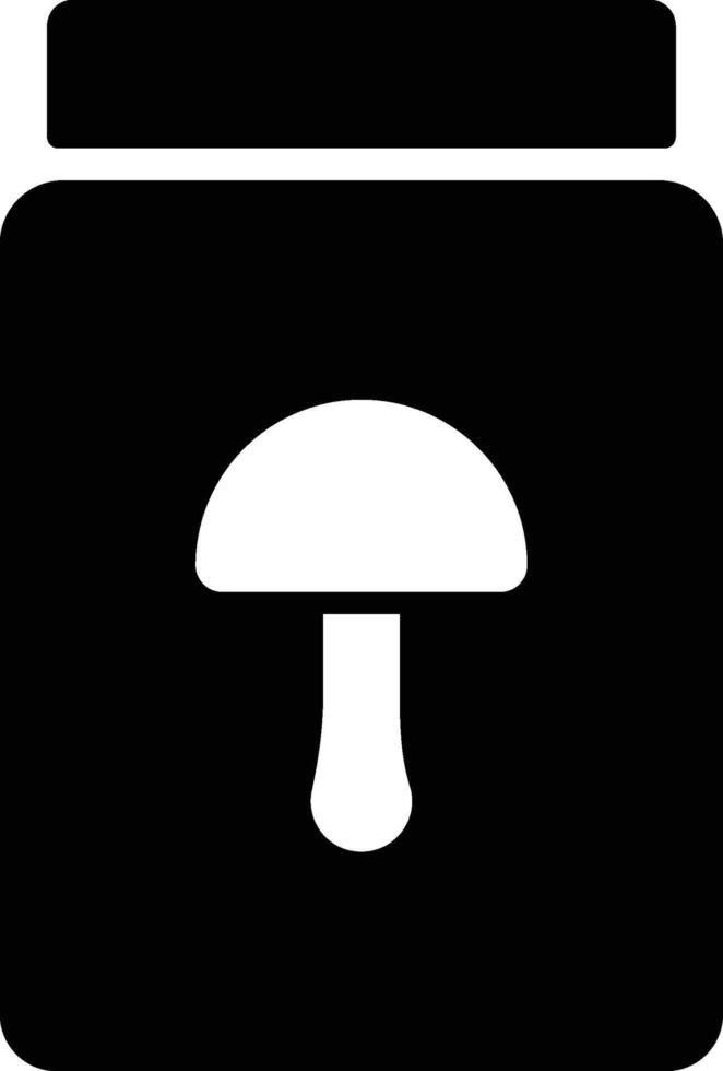 canned food, mushrooms, jar icon. Simple glyph element of Food icons set for UI and UX, website or mobile application on white background vector