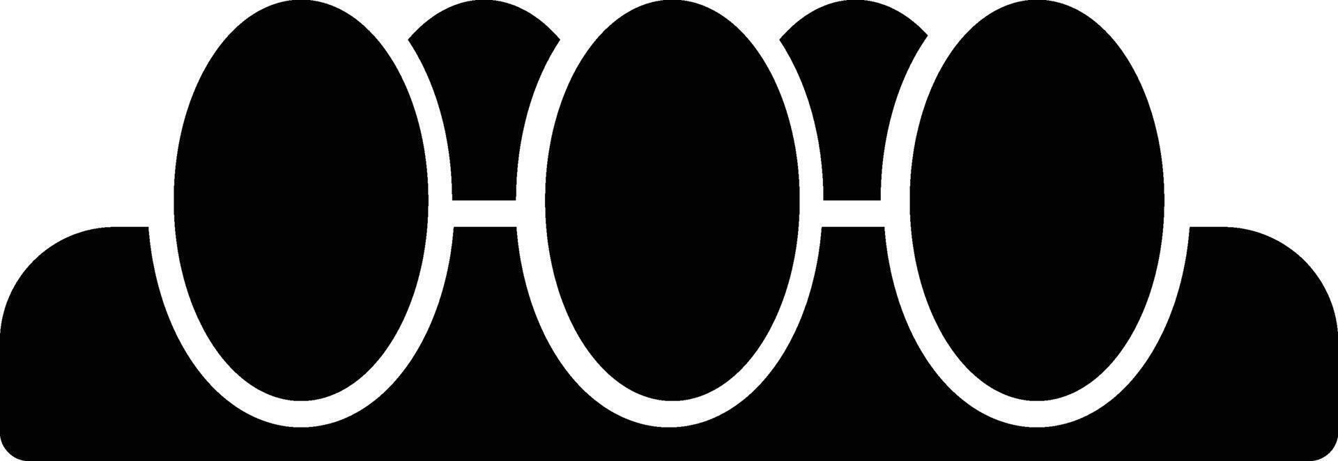 egg packaging icon. Simple glyph element of Food icons set for UI and UX, website or mobile application on white background vector