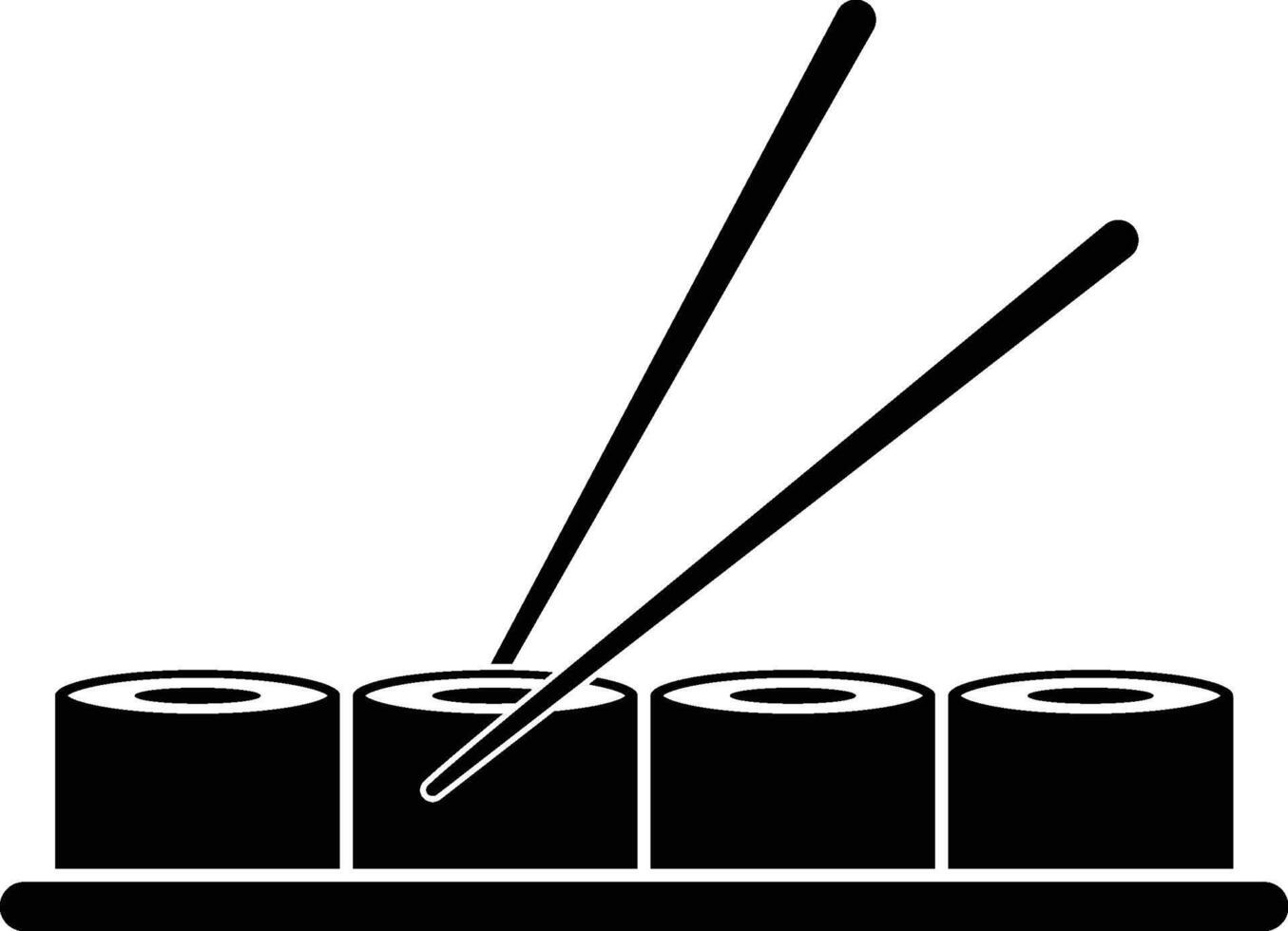 sushi, fish icon. Simple glyph element of Food icons set for UI and UX, website or mobile vector