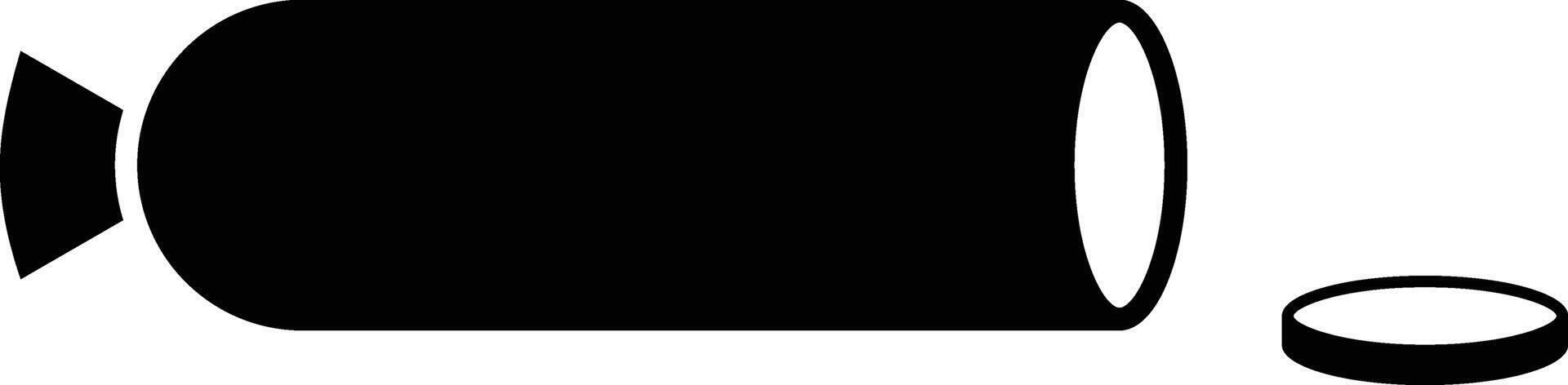 sliced sausage icon. Simple glyph element of Food icons set for UI and UX, website or mobile application on white background vector