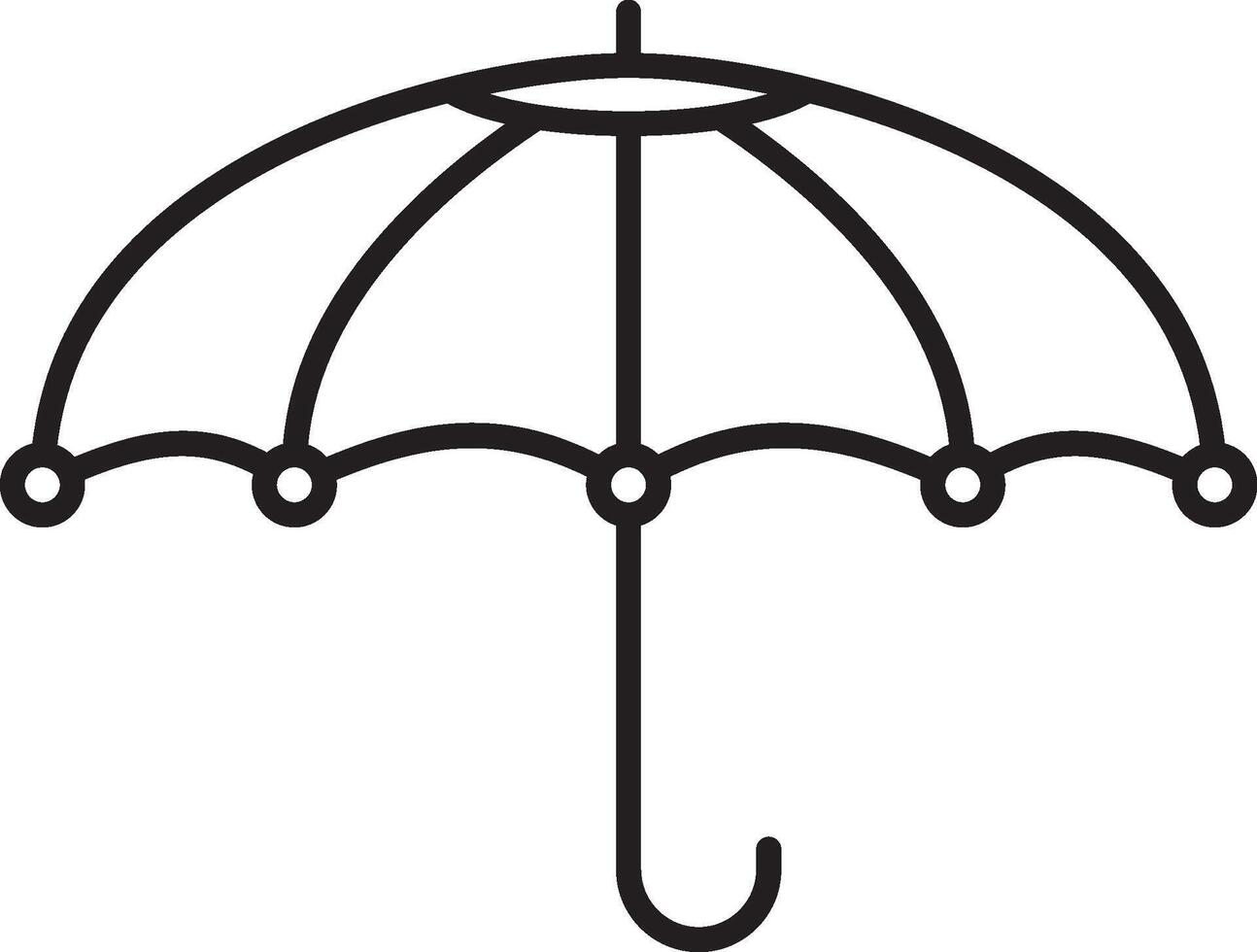 Mardi gras, umbrella icon. Simple thin line, outline of Mardi Gras icons for UI and UX, website or mobile application on white background vector