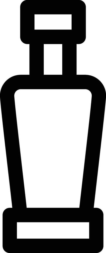 milk bottle icon. Simple thin line, outline of Glass drink icons for UI and UX, website or mobile application on white background vector