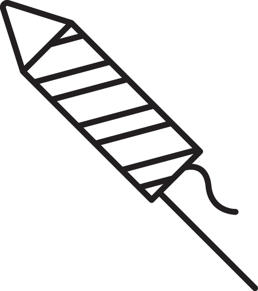 Mardi gras, rocket, fireworks icon. Simple thin line, outline of Mardi Gras icons for UI and UX, website or mobile application on white background vector