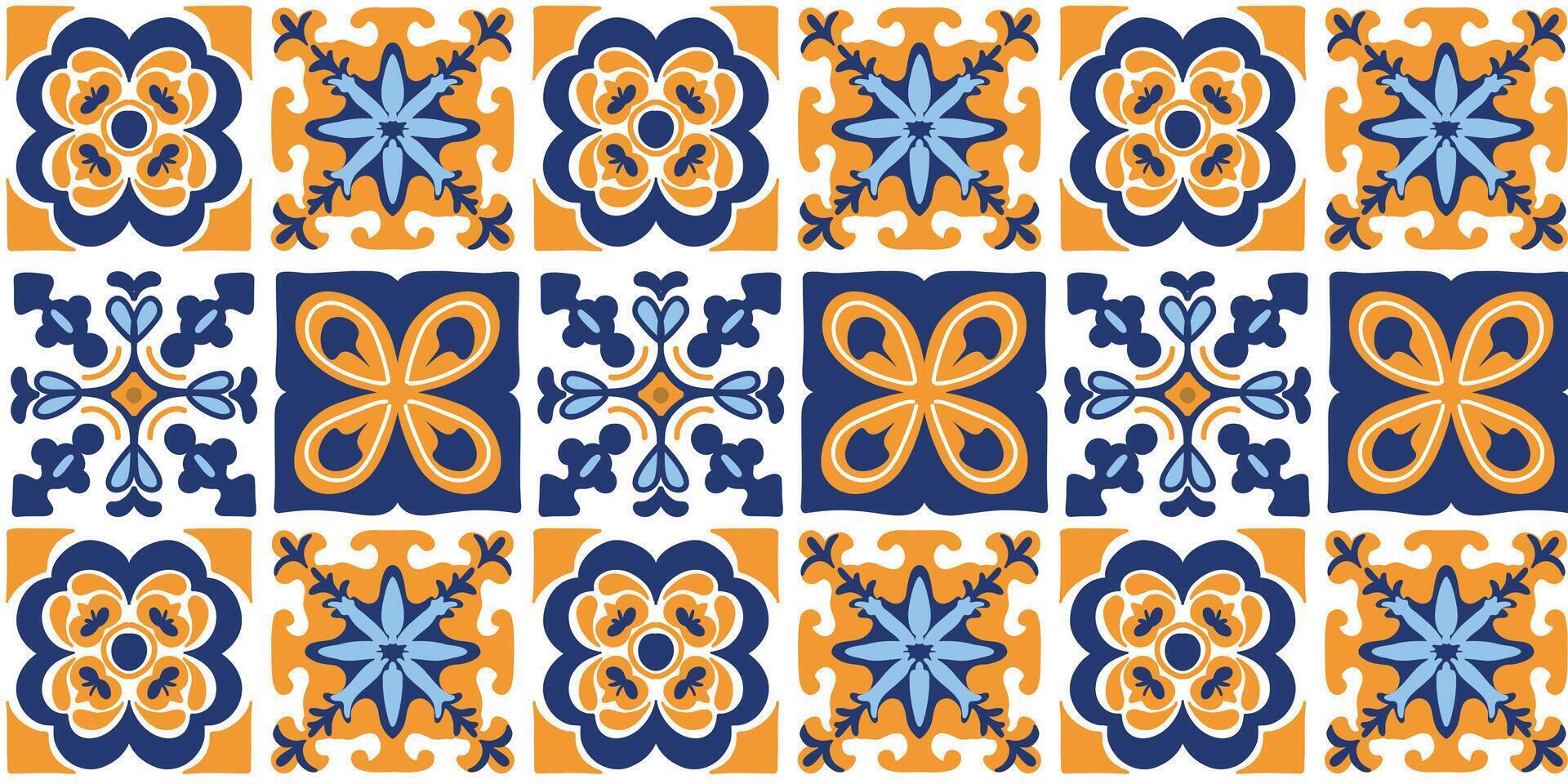 Vibrant Moroccan tile pattern vector