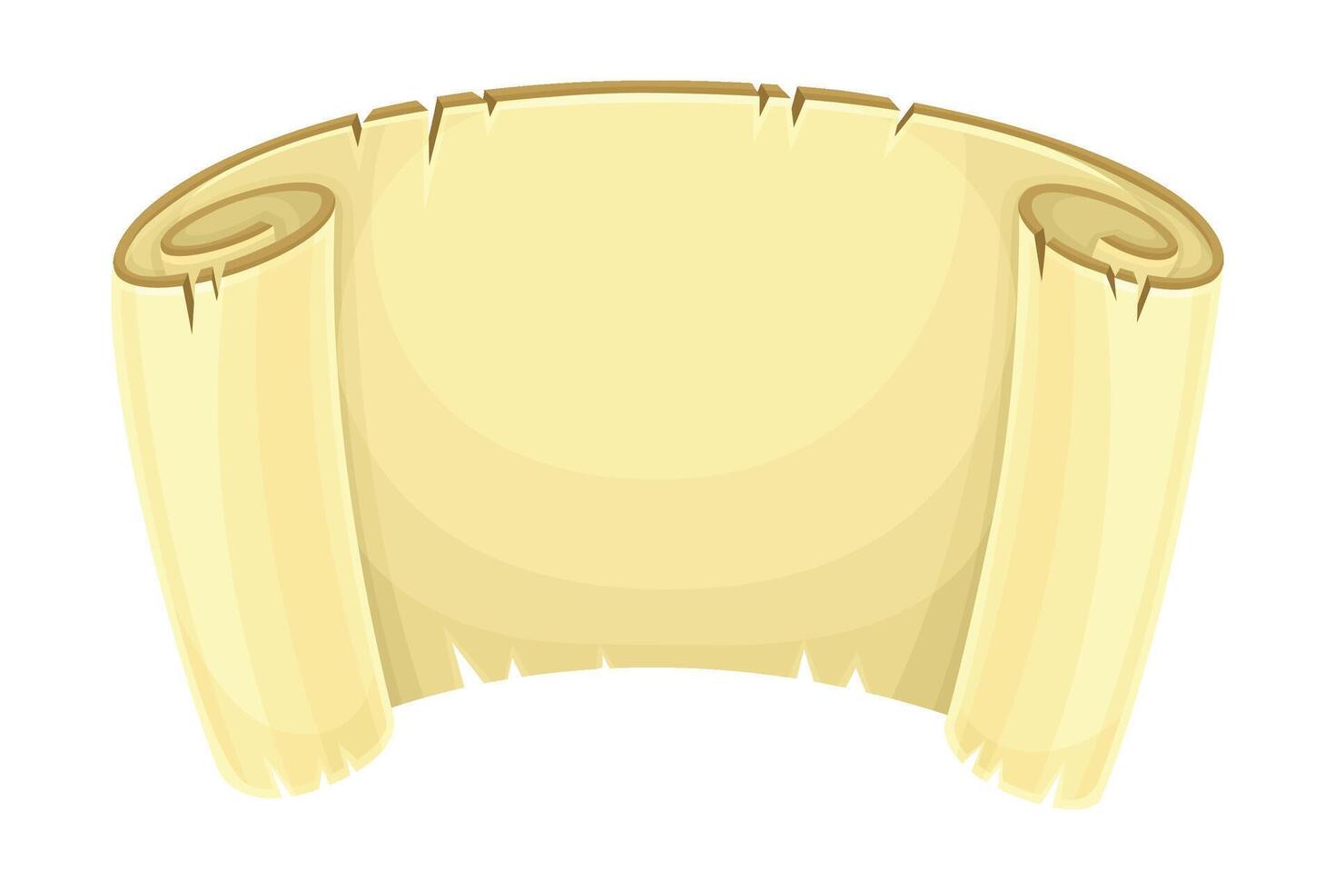 An old scroll with a scroll on it vector