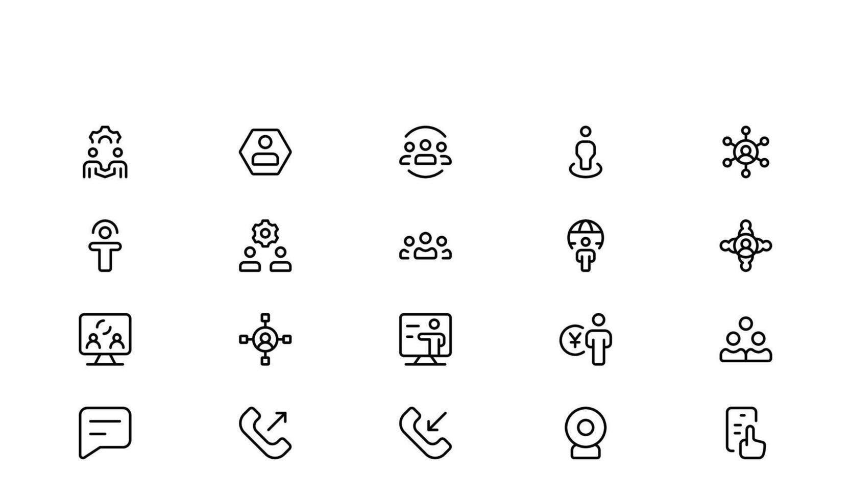 Professional Networking Line Icon SetModern Outline Linear Style Pack of WiFi, Connection, Database, Collaboration, Router, Cloud Technology, and Information Sharing Illustrations Crisp Details vector