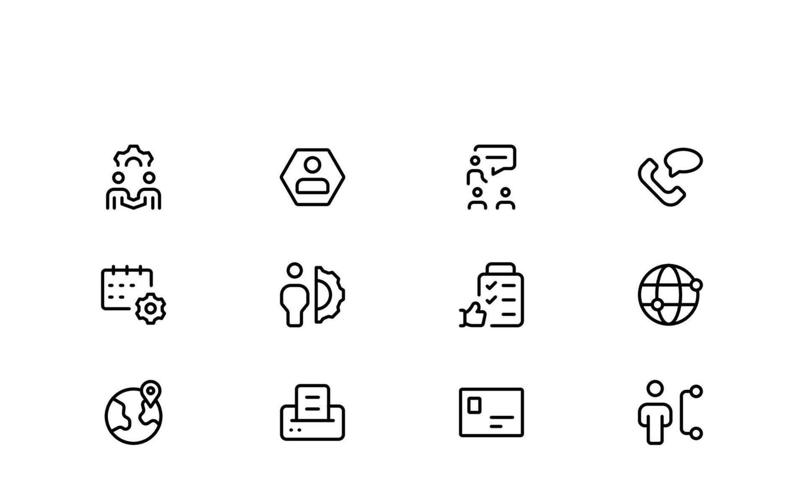 Professional Networking Line Icon Modern Minimal Outline Collection Featuring Digital Connection, Cloud Storage, Internet, Server, Router, WiFi, and Technology Symbols vector