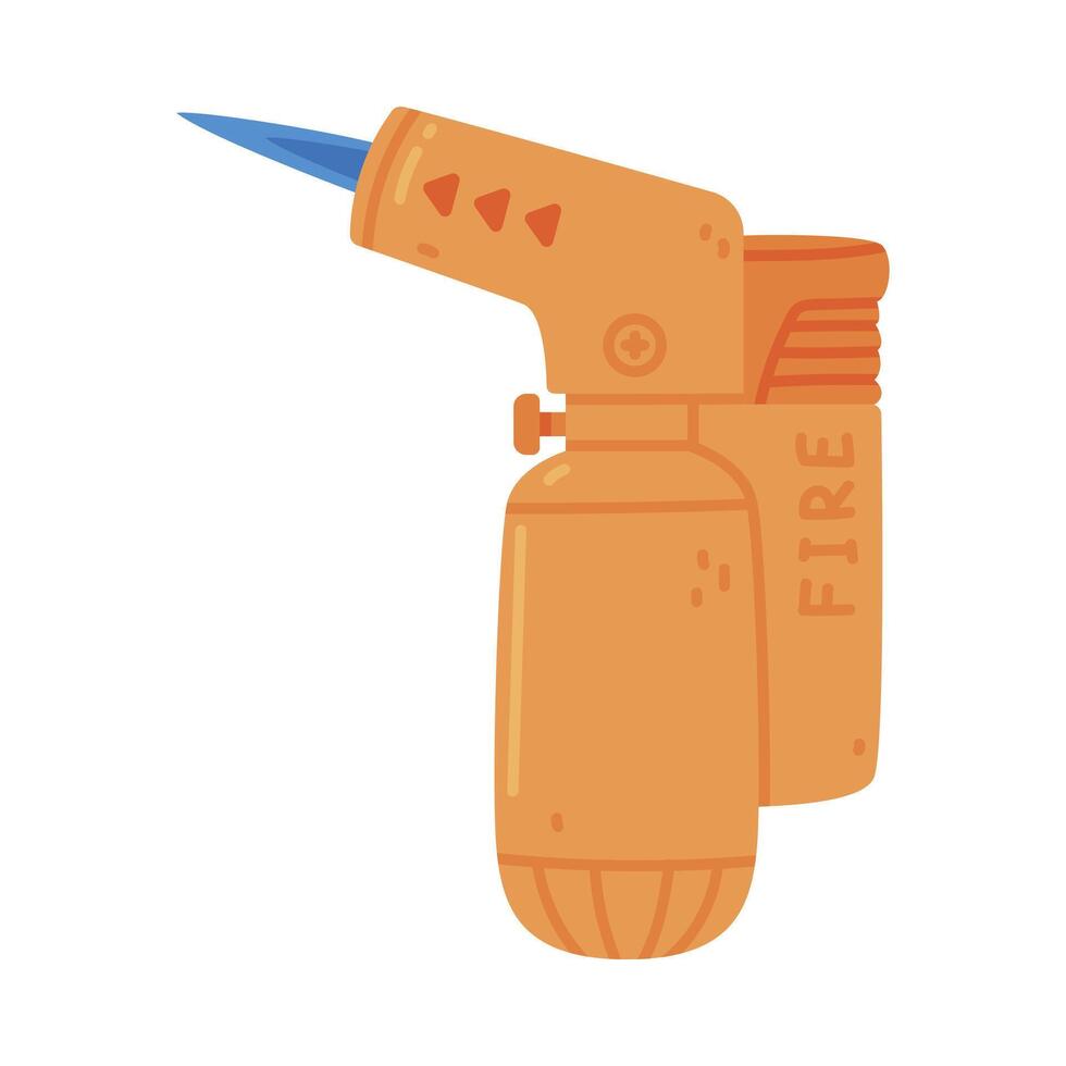 Jet Lighter as Portable Device for Igniting Cigarette and Generating Flame Illustration vector