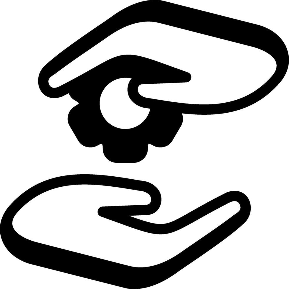 Problem Solving Modern Semi Solid Black Icon vector