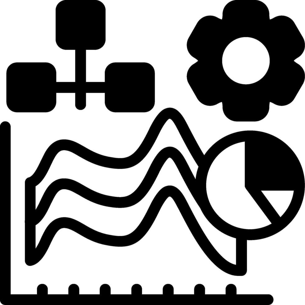 Hyperparameter Tuning Modern Semi Solid Black Icon vector