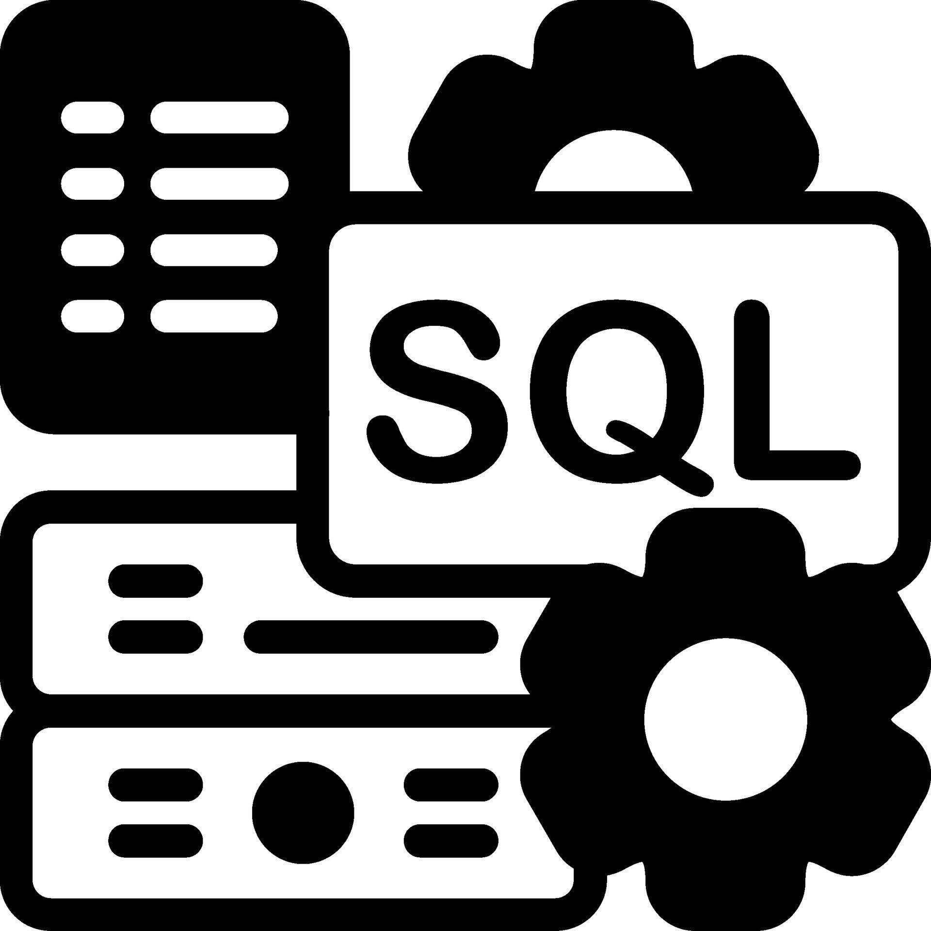 SQL Modern Semi Solid Black Icon 69936939 Vector Art at Vecteezy