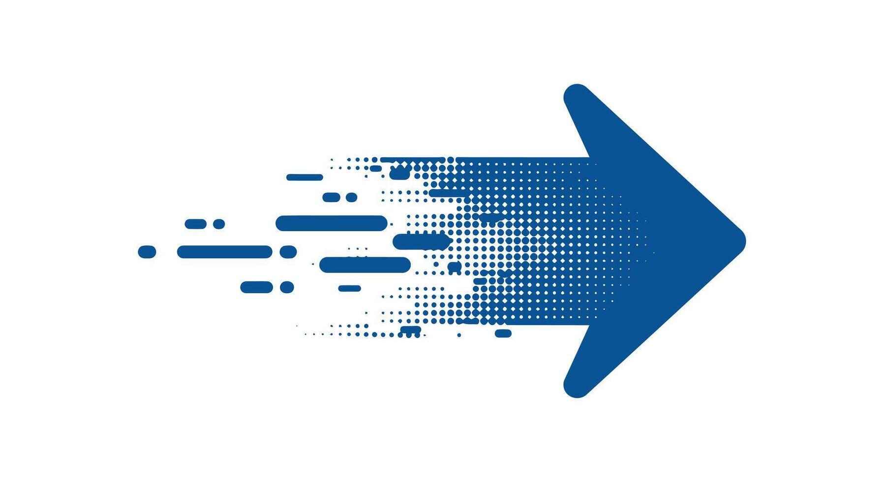 An arrow pointing down with dots on it vector