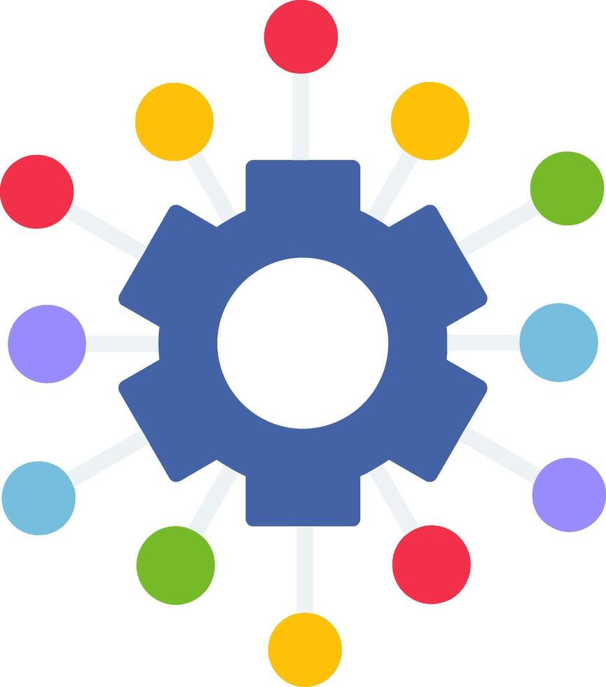 System Integration Tools Flat vector