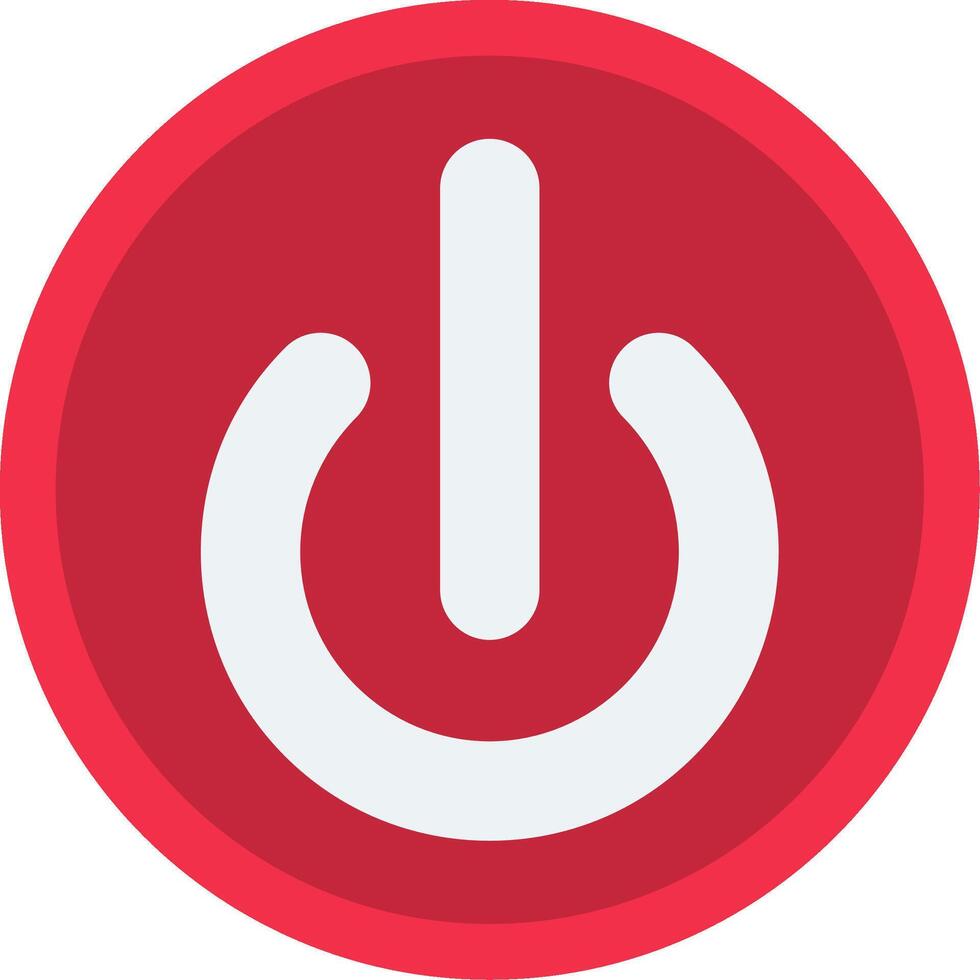 Power Button Activation Switch Flat vector