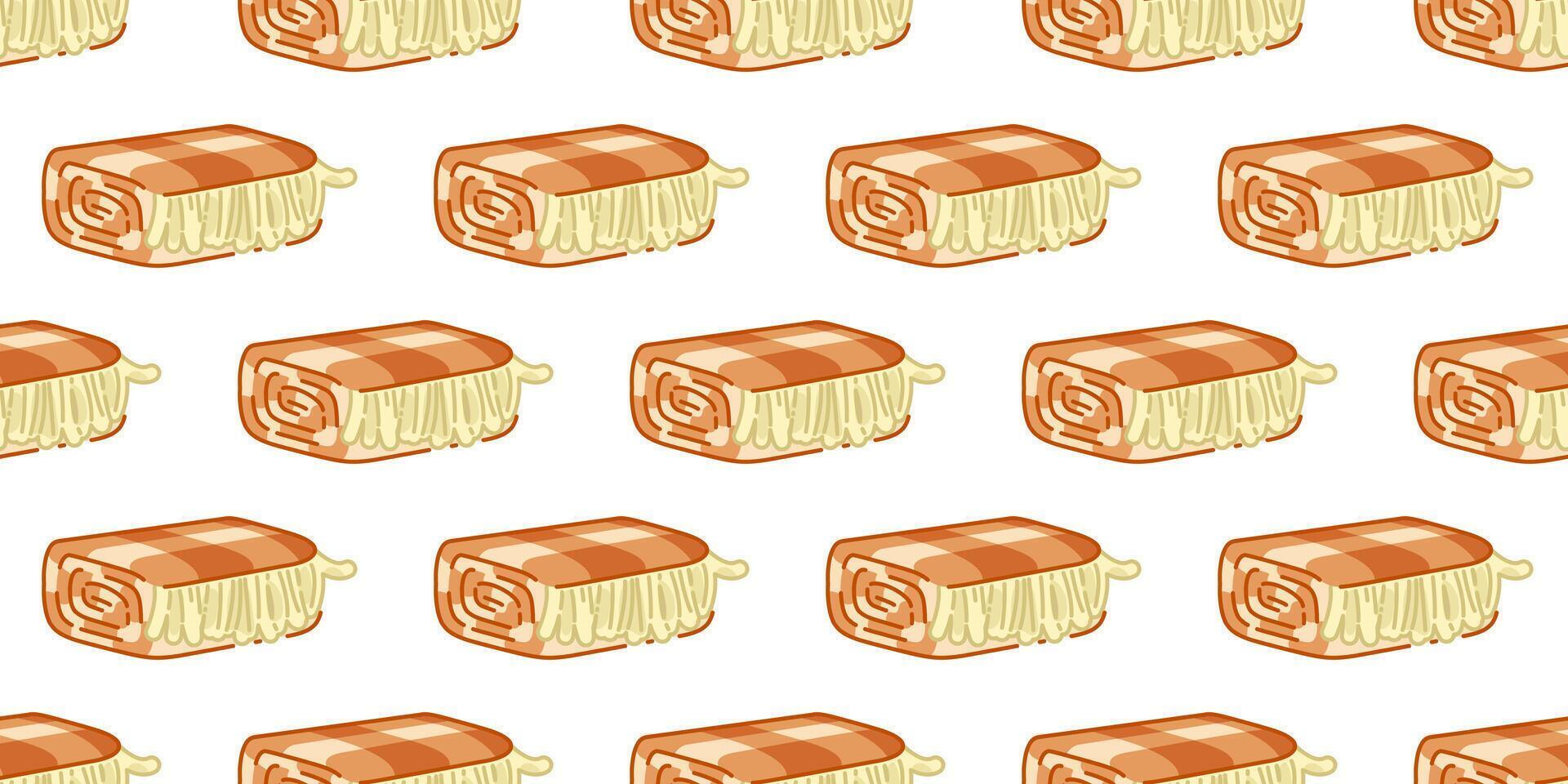 colorful roll cake pattern vector