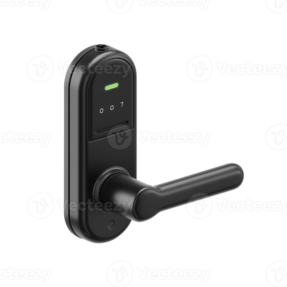 moderno fosco porta lidar com com digital trava sistema para seguro casa Acesso ao controle png
