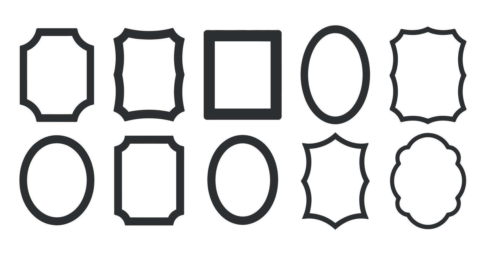 Diverse Collection of Decorative Frames and Borders for Enhancing Photos, Art, and Design Projects with Style vector