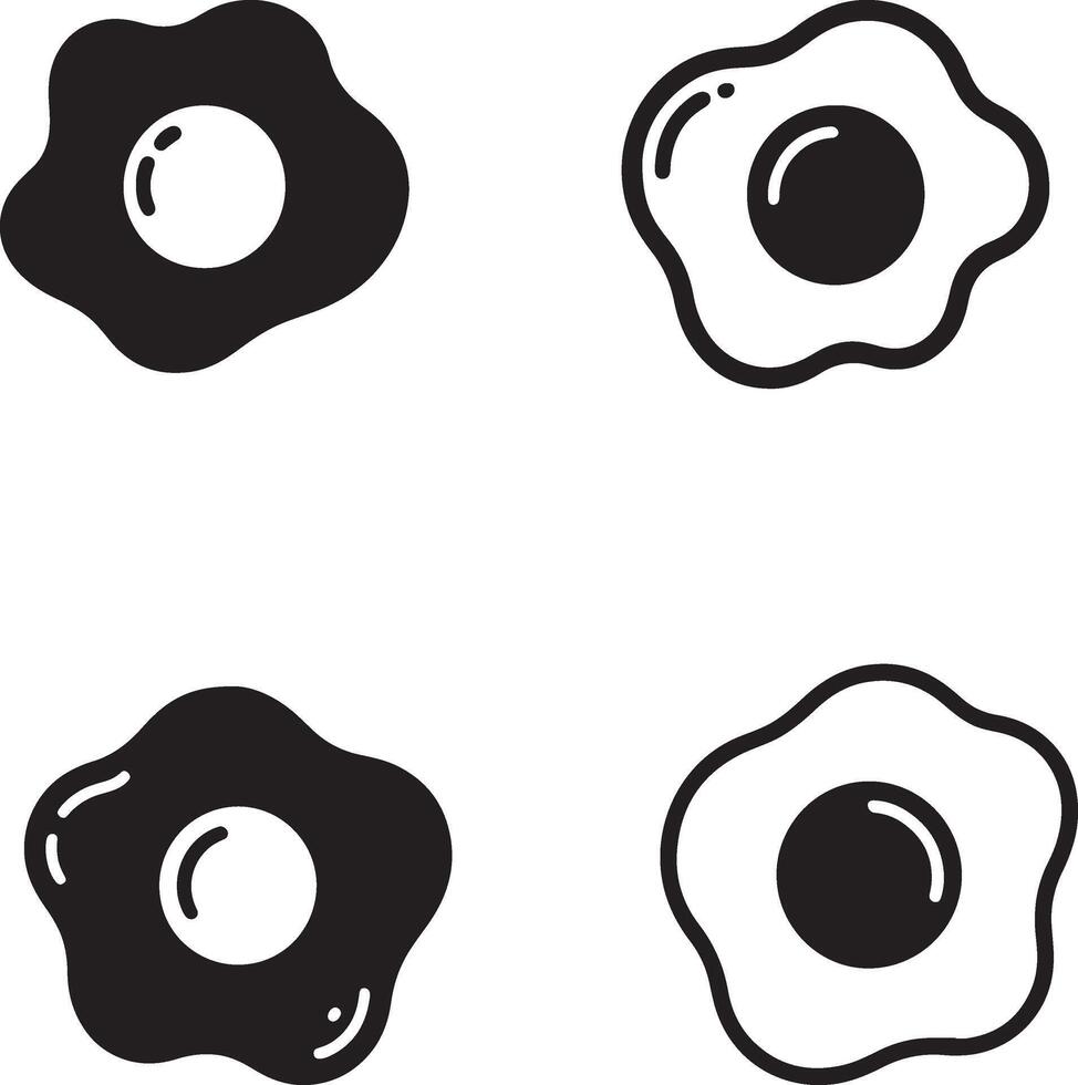 dibujos animados ilustración de un lindo, contento negro y blanco gato icono vector