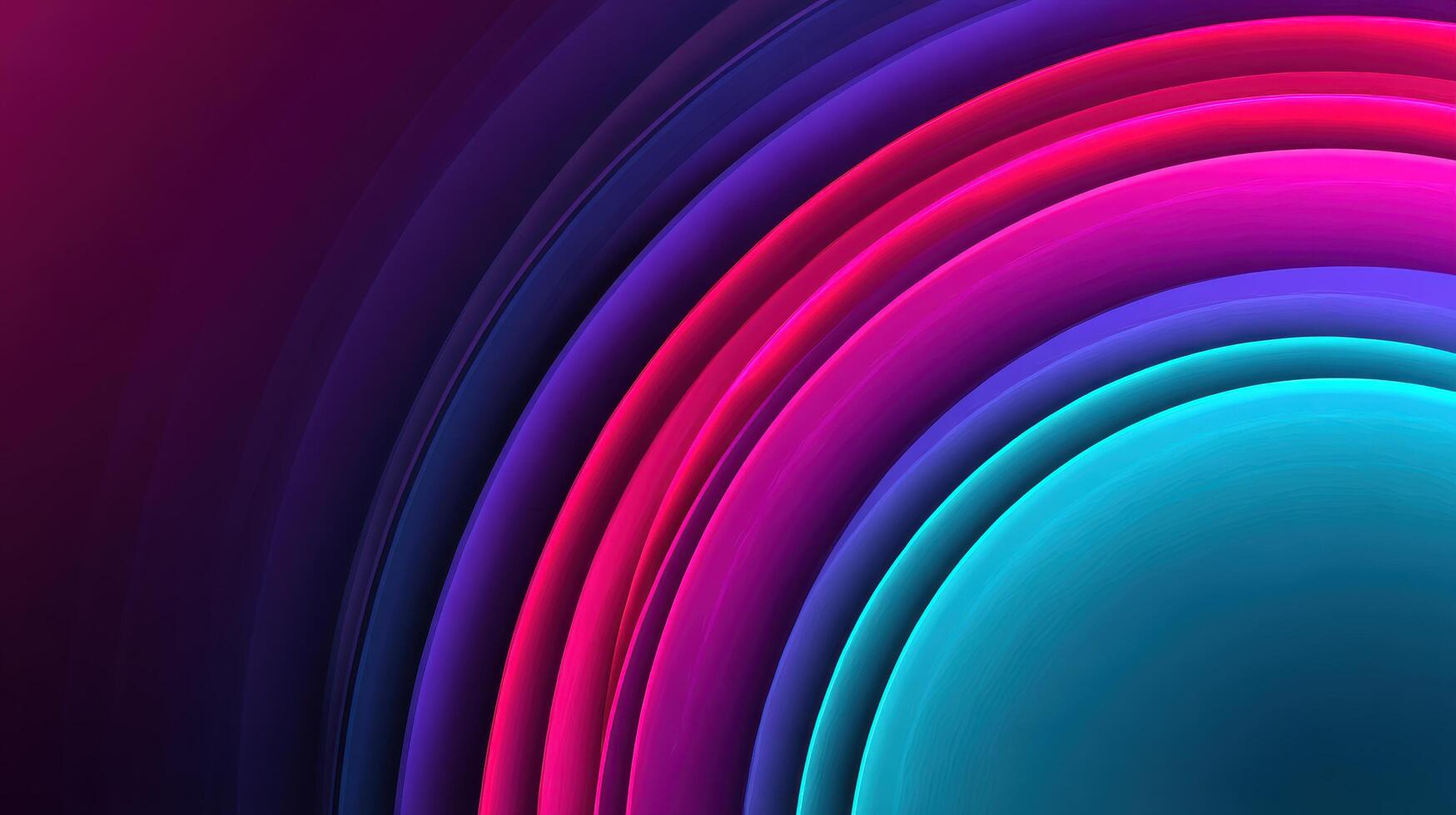 Vibrant neon circle rings glowing layered abstract waves curve gradient neon circle ring glowing layered abstract waves photo