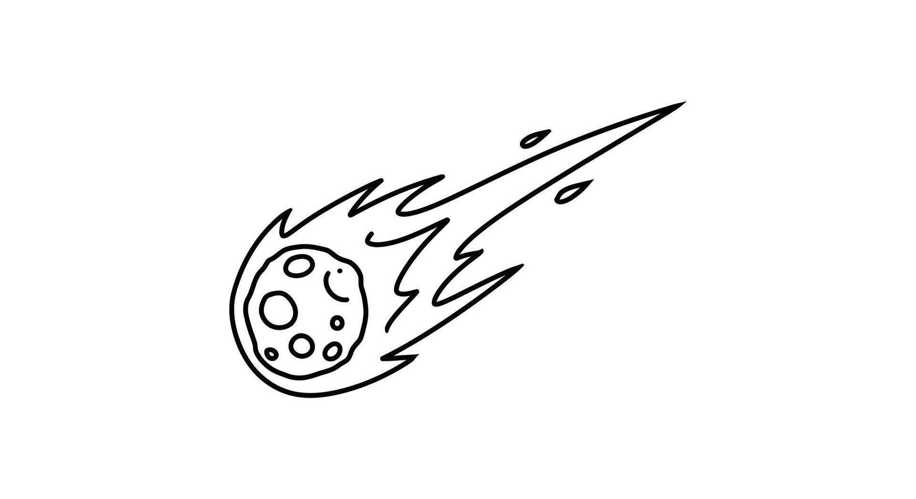 A black and white drawing of a rocket with a moon on it vector