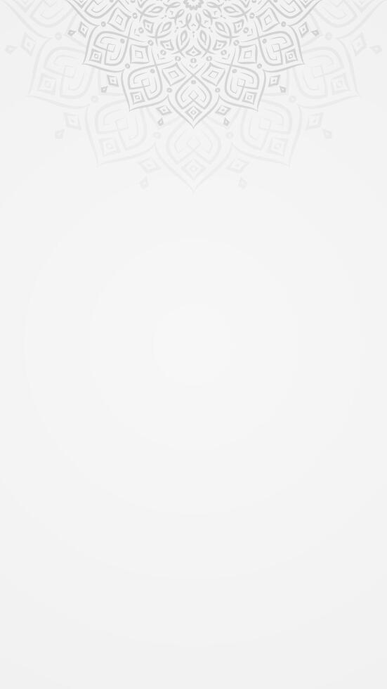 Simple Flat Ornamntal Vertical Background Design With Clean Artistic Mandala Pattern And a Soft Monochrome Effect vector