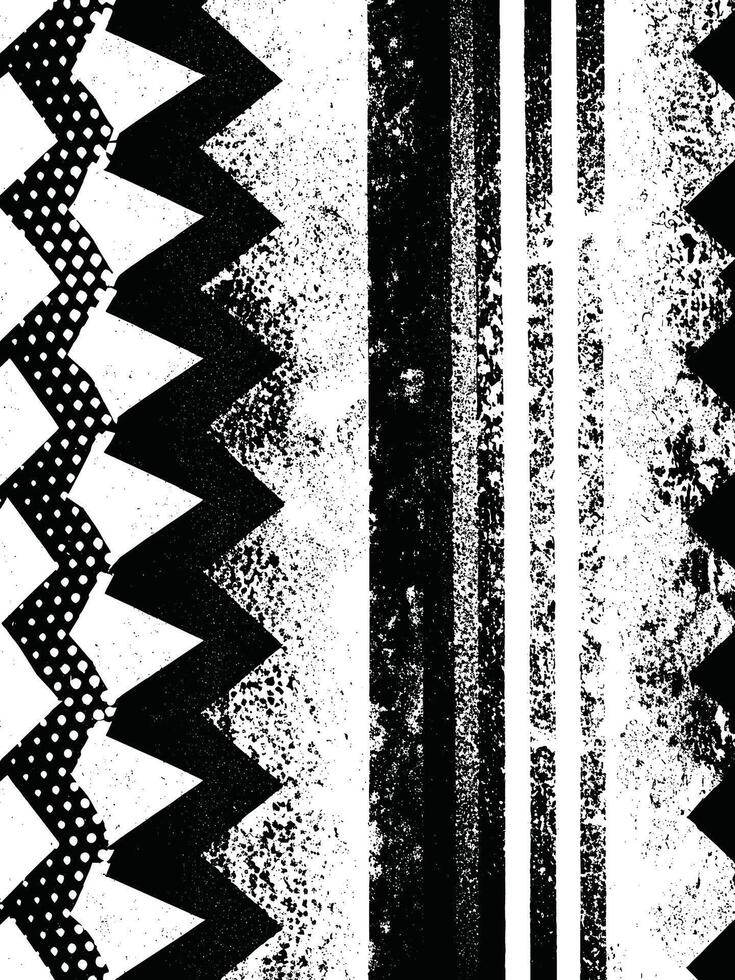Zigzag Grunge Texture with Halftone Patterns vector