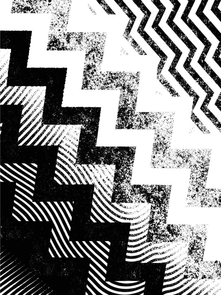 Black and white zigzag pattern with a white background vector