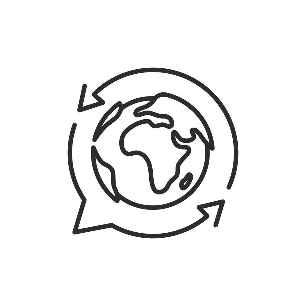 choose translate icon, translation globe, change language, thin line symbol on white background illustration vector