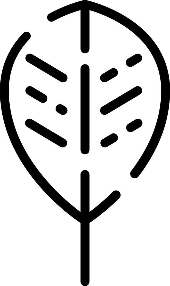 OutlineLeaf Icon Representing Nature and Simplicity vector