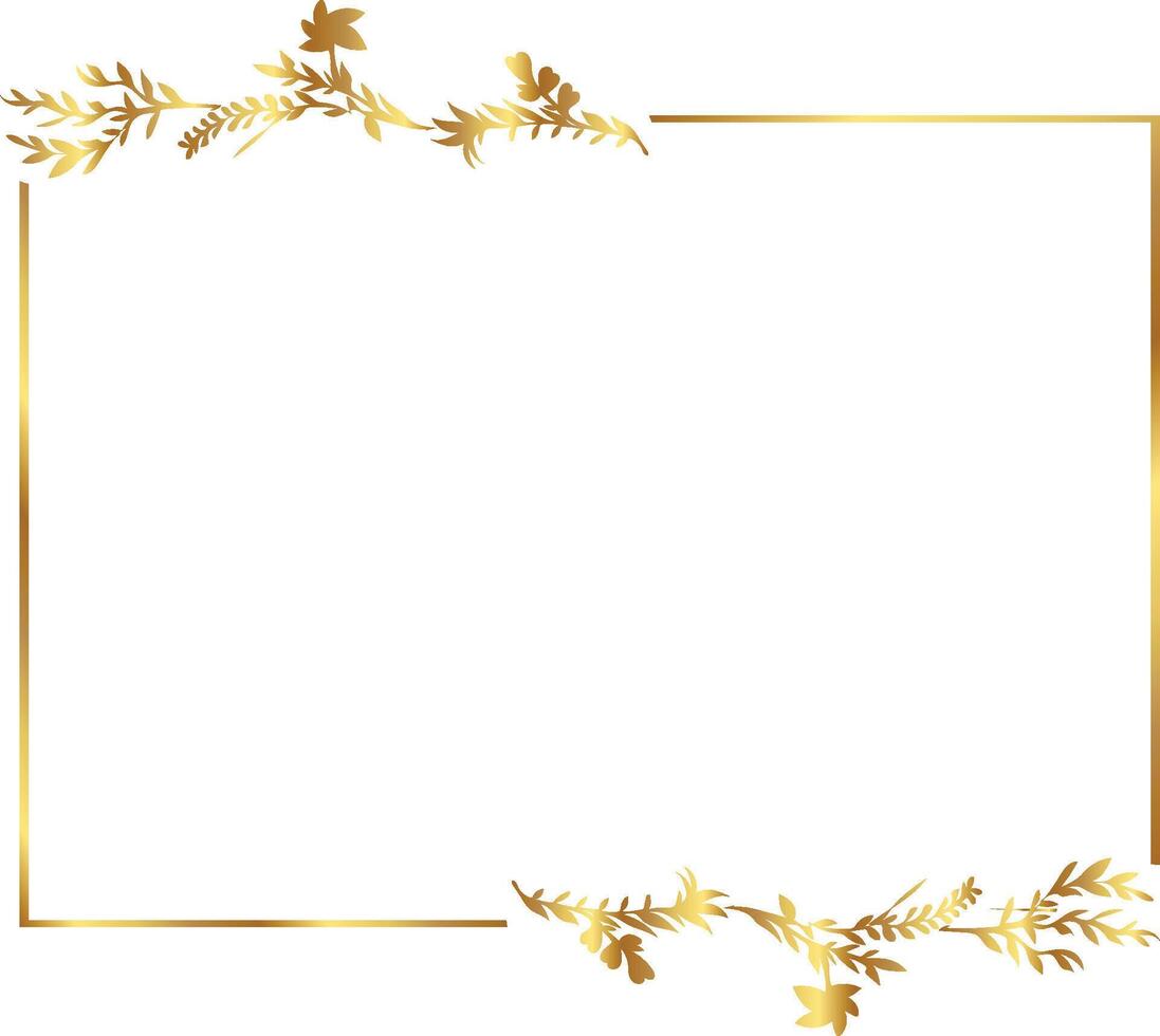 Print gold frames golden rectangle vector