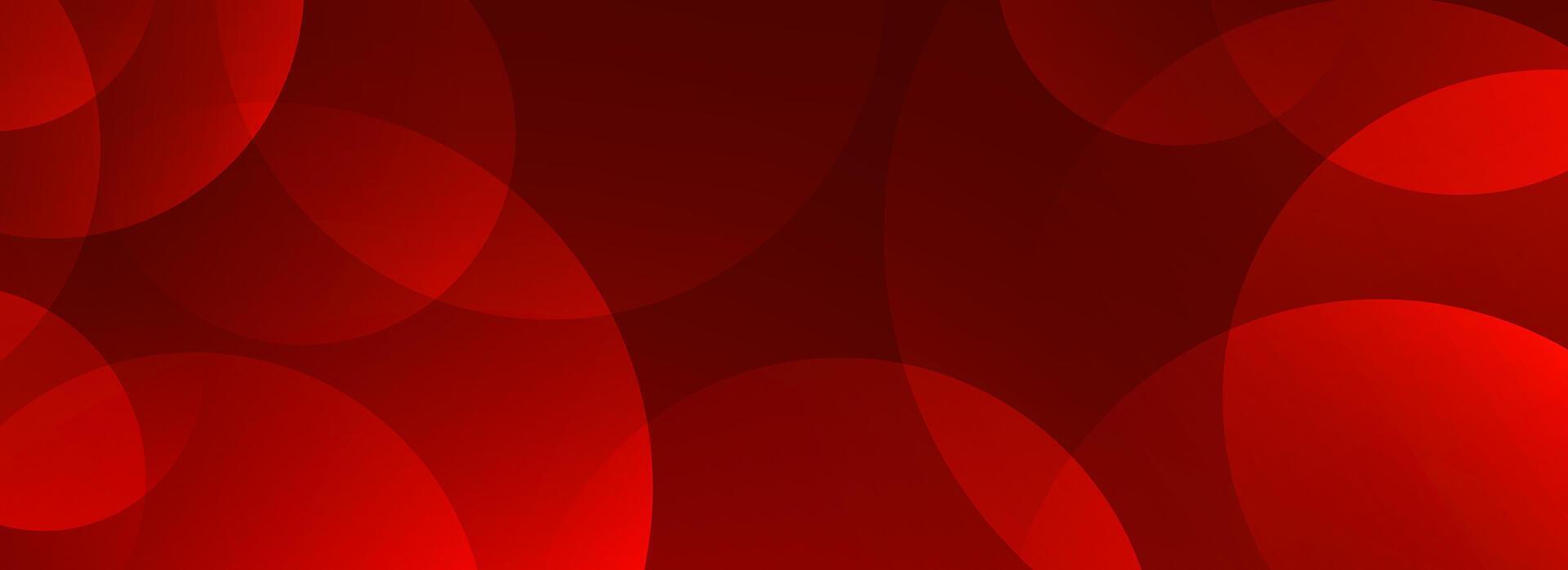 Red glowing circle background. Abstract geometric wallpaper design for banner, poster, presentation, cover, brochure, flyer, booklet. Dark ruby round gradient shape pattern backdrop vector