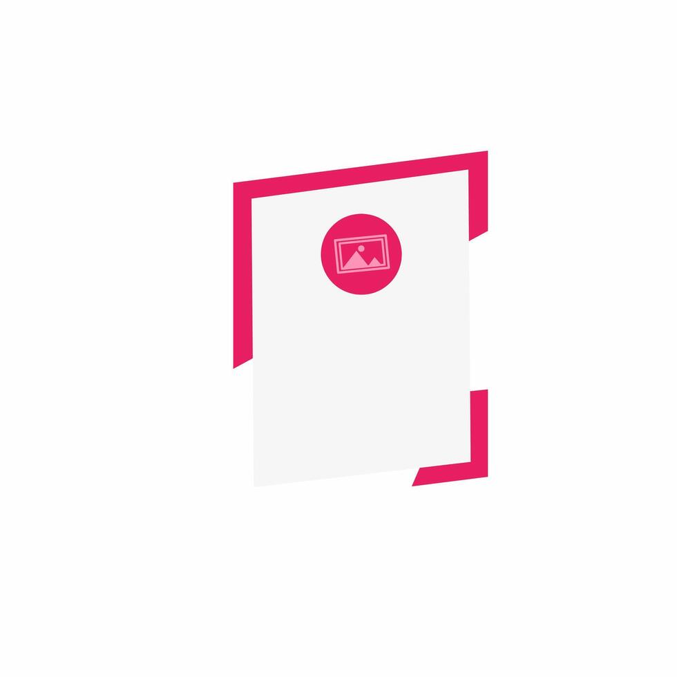 Abstract Design With Pink and White Elements and Graphic Icon vector