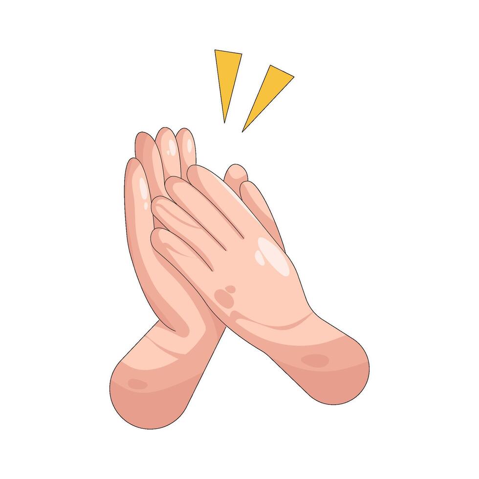 Animated clapping hands emoji vector