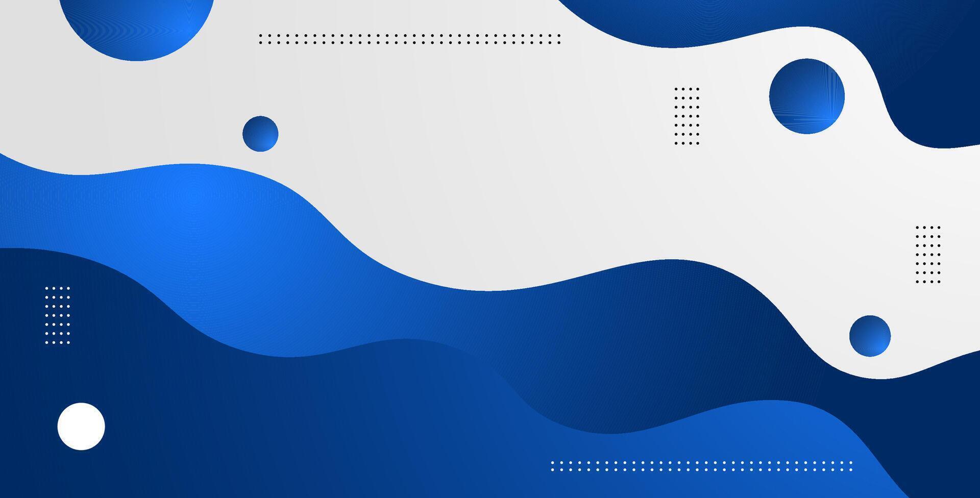 minimal abstract blue white liquid gradient color with wavy shape cool trendy design banner background. eps10 vector