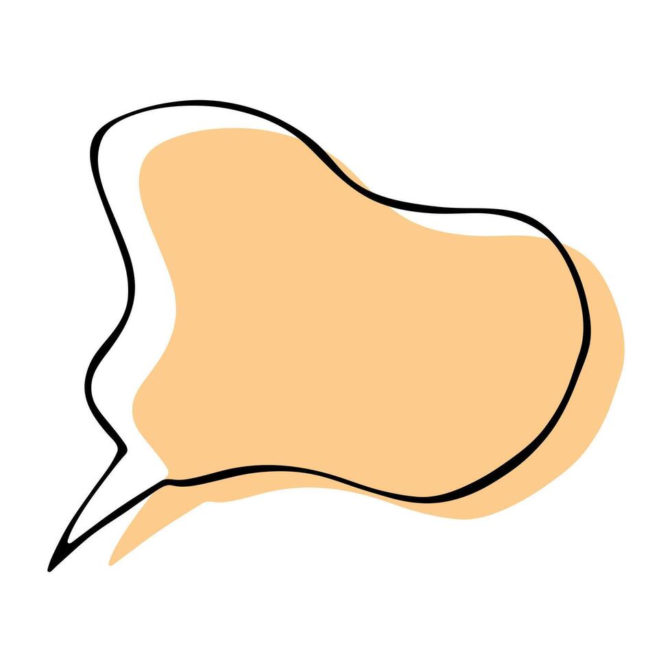 message think Hand drawn speech bubble Blank empty message box Textbox frame for banners, price tags, stickers, design vector