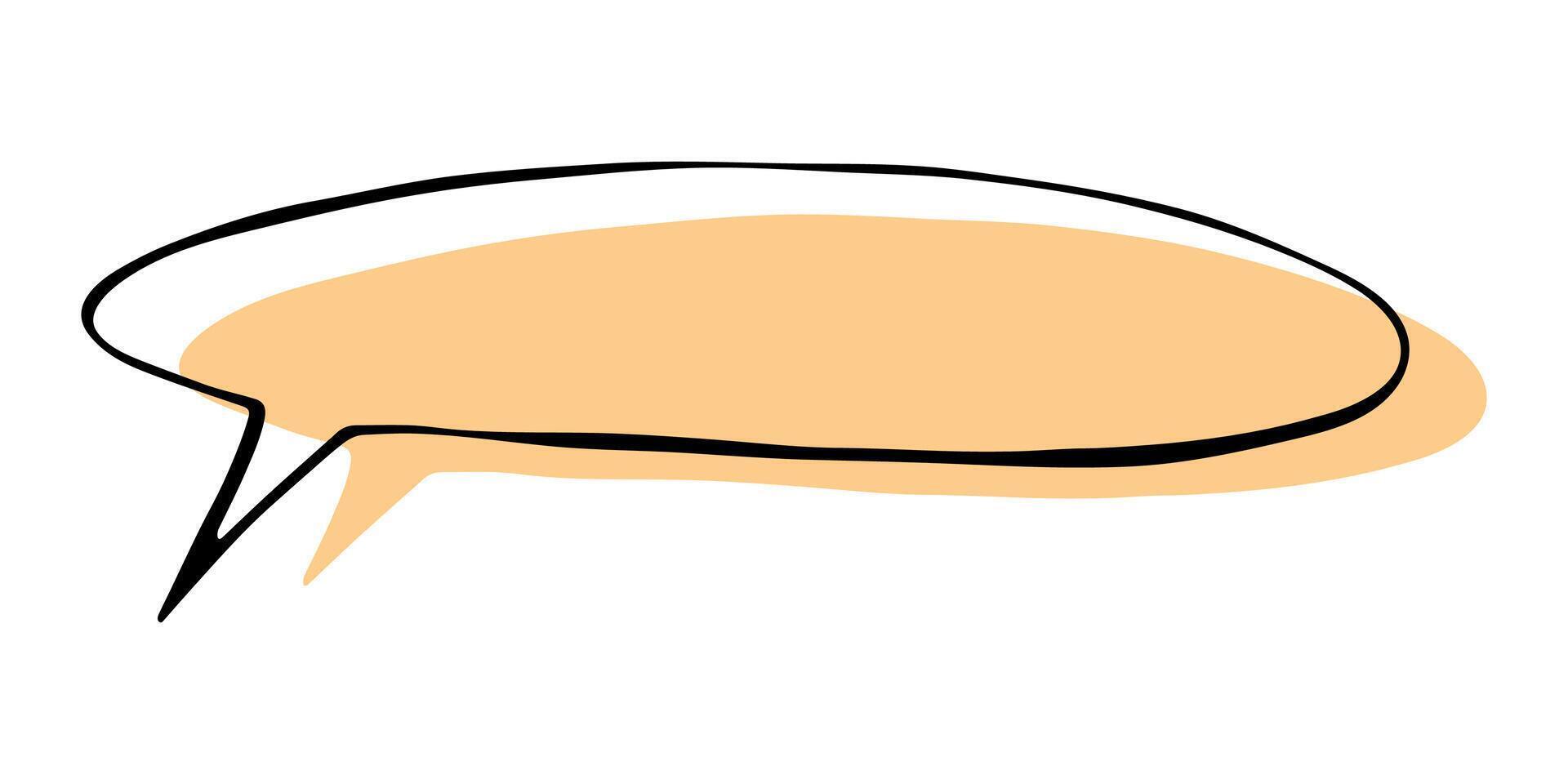 Hand drawn speech bubble Blank empty message box Textbox frame for banners, price tags, stickers, design message talk vector