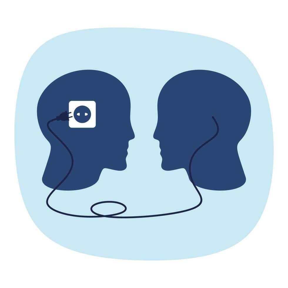 Connected Heads Representing Network and Team Communication vector