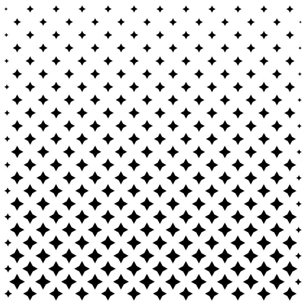 Halftone black star diamond background on white. Modern abstract geometric texture with dotted gradient effect for decoration, poster, invitation, digital art and design. vector