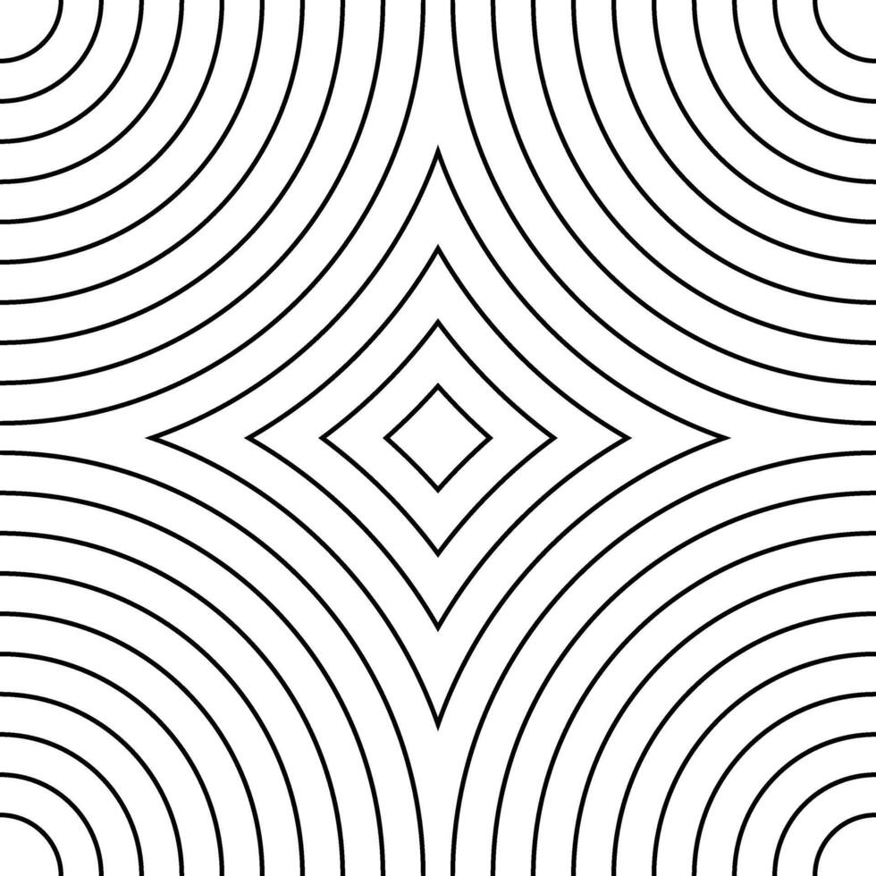 Abstract Geometric Seamless Pattern with Concentric Circles vector