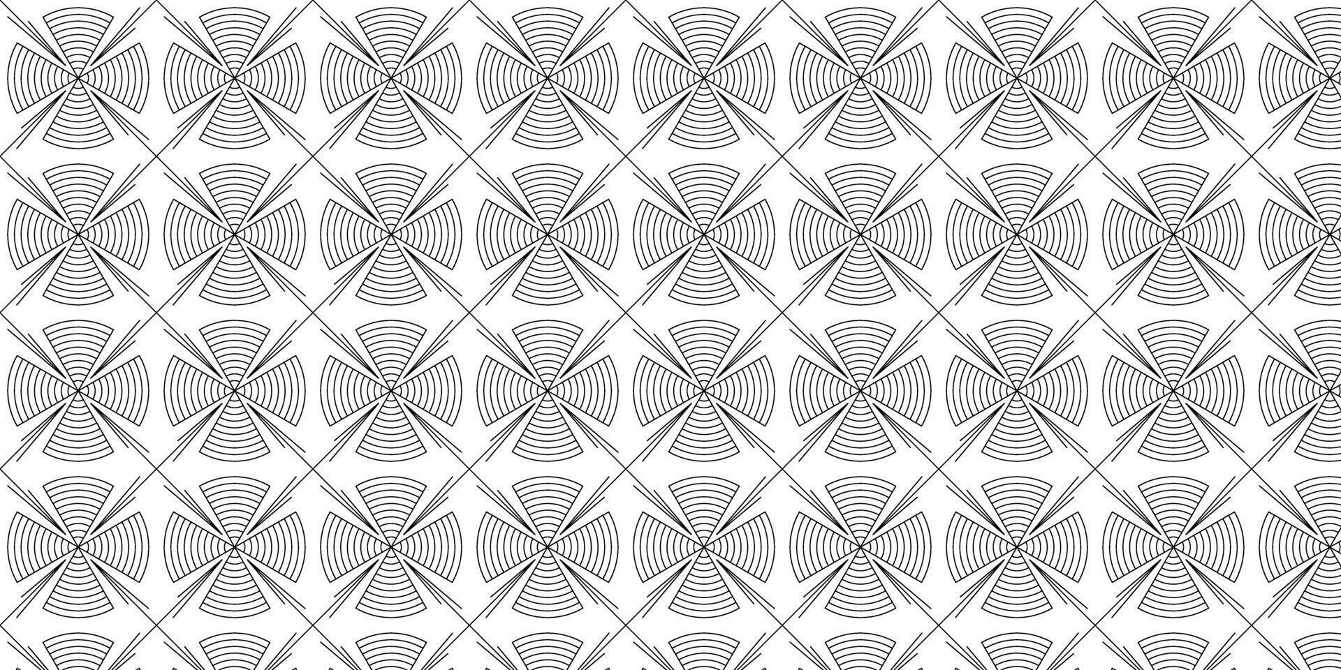 Abstract Geometric Pattern Design with Radial Lines and Circles vector