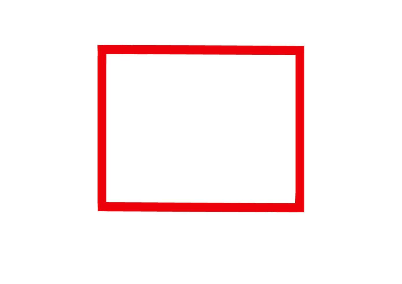 Red Frame Border, Minimalist Design, Geometric Shape, Abstract Background vector