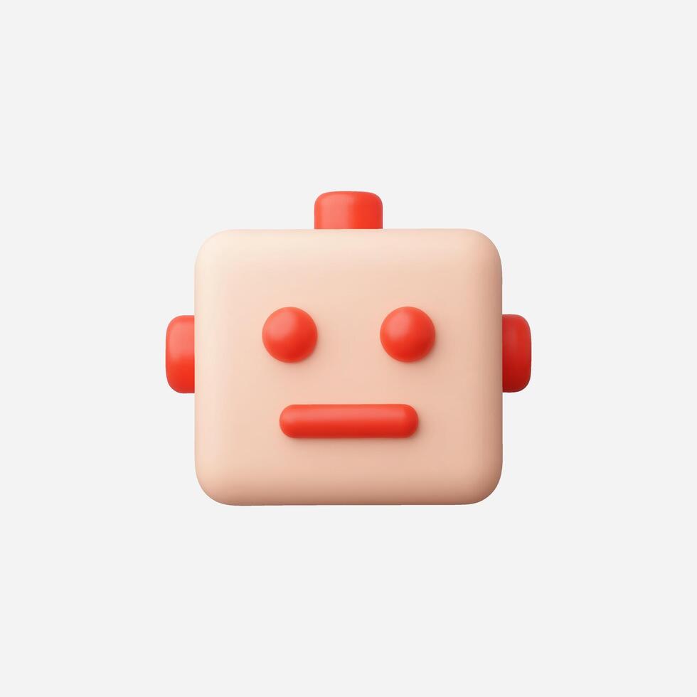 A cute, colorful robot toy with a friendly expression. vector