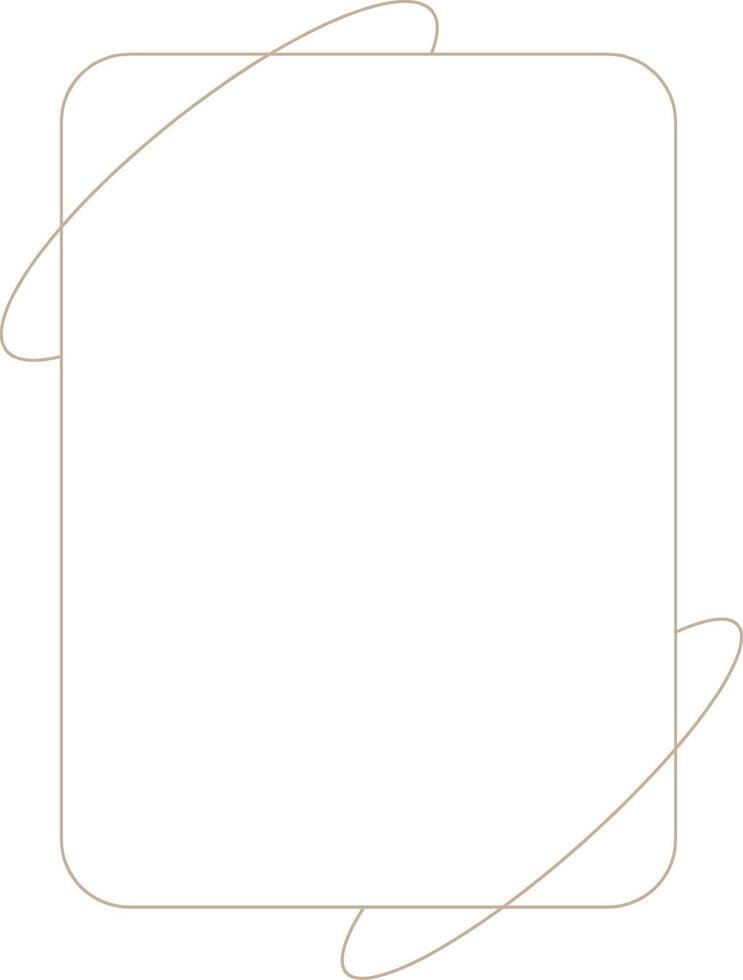 A square frame with a circle in the middle vector