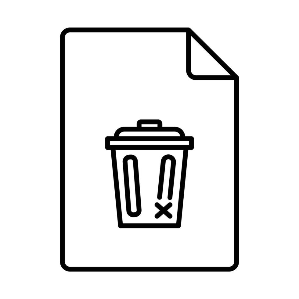 Document with trash can icon indicating deletion vector
