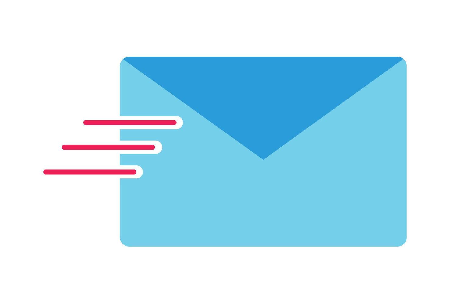 Sending mail icon illustration,Email or message sent symbol in flat design vector