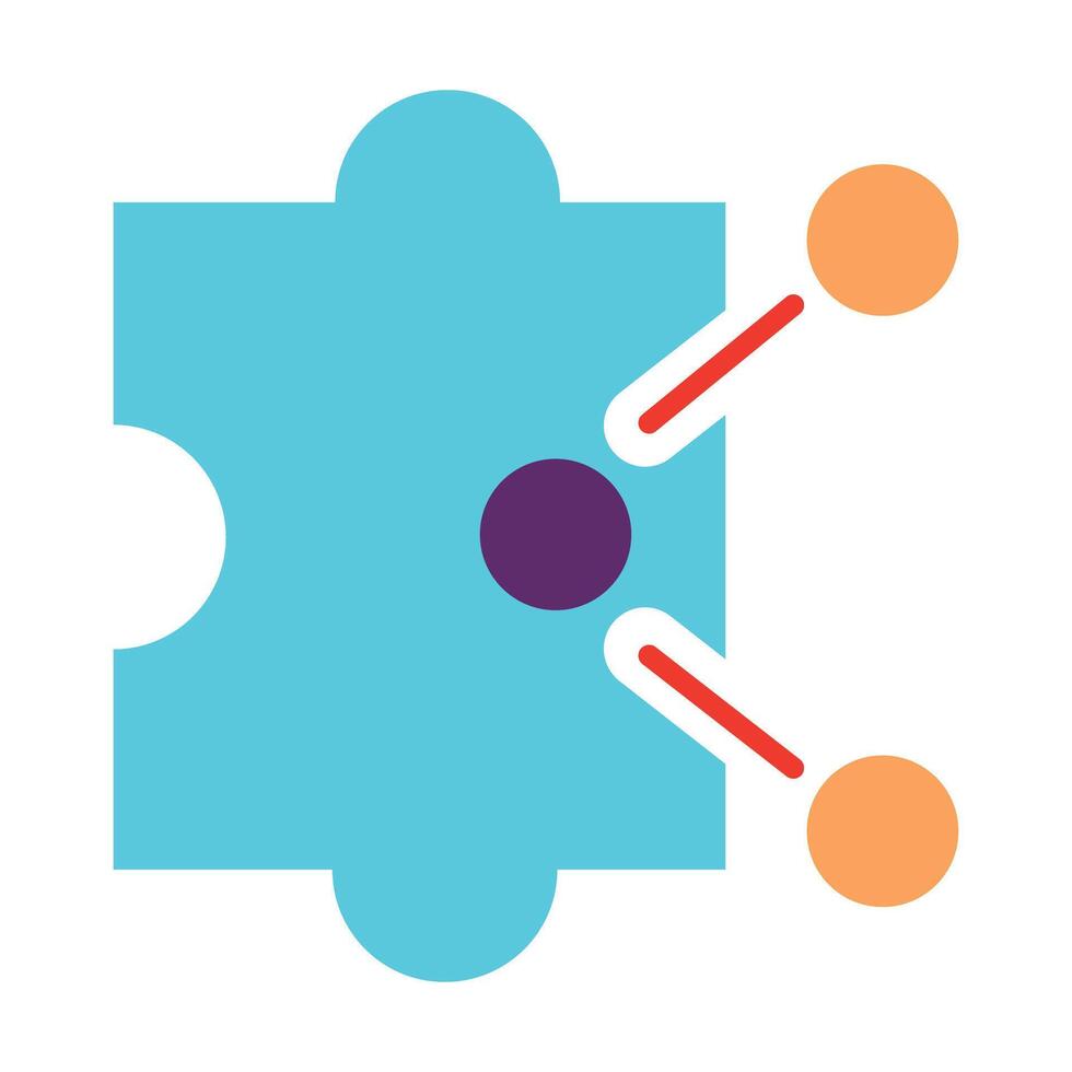 Puzzle piece API and integration icon ,Software component and connectivity symbol vector